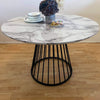 Marble Laminate Dining Table | White