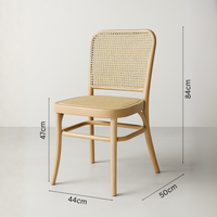 Bentwood Replica Dining Chair | Natural Closed Weave Seat