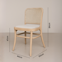 Bentwood Replica Dining Chair | Natural Upholstered Seat