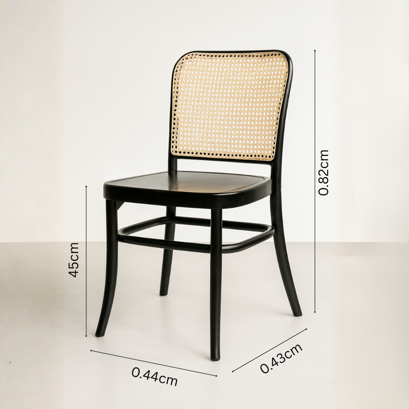 Bentwood Replica Dining Chair | Open Weave Black
