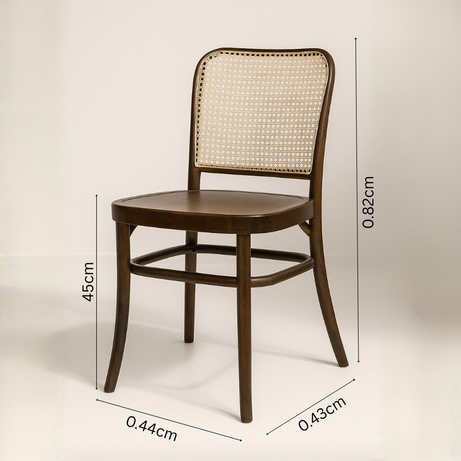 Bentwood Replica Dining Chair | Open Weave Walnut