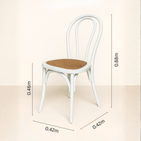 No.18 Bentwood Chair | White (Closed Weave)