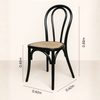 No.18 Bentwood Chair | Black (Closed Weave)