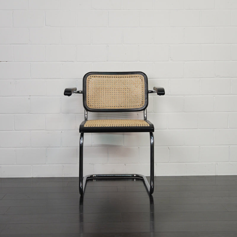 Marcel Breuer Cesca Replica Carver Chair | Black Front