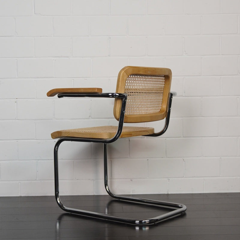 Marcel Breuer Cesca Replica Carver Chair | Natural Back Left