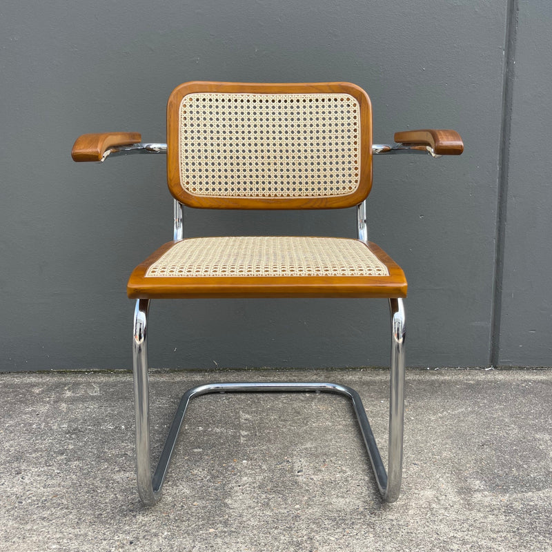 Marcel Breuer Cesca Replica Rattan Chair with Arms | Carver by Cane ...