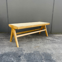 Pierre Jeanneret Replica Library Bench | Natural Full Seater