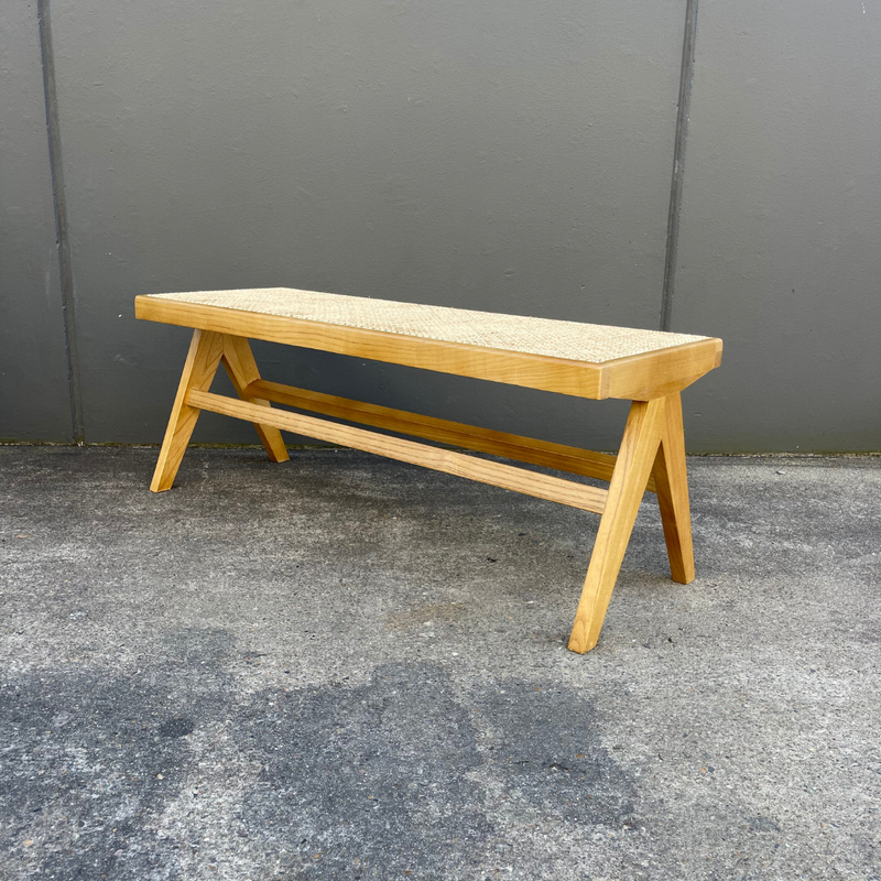 Pierre Jeanneret Replica Library Bench | Natural Full Seater