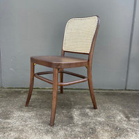 Bentwood Replica Dining Chair | Open Weave Walnut