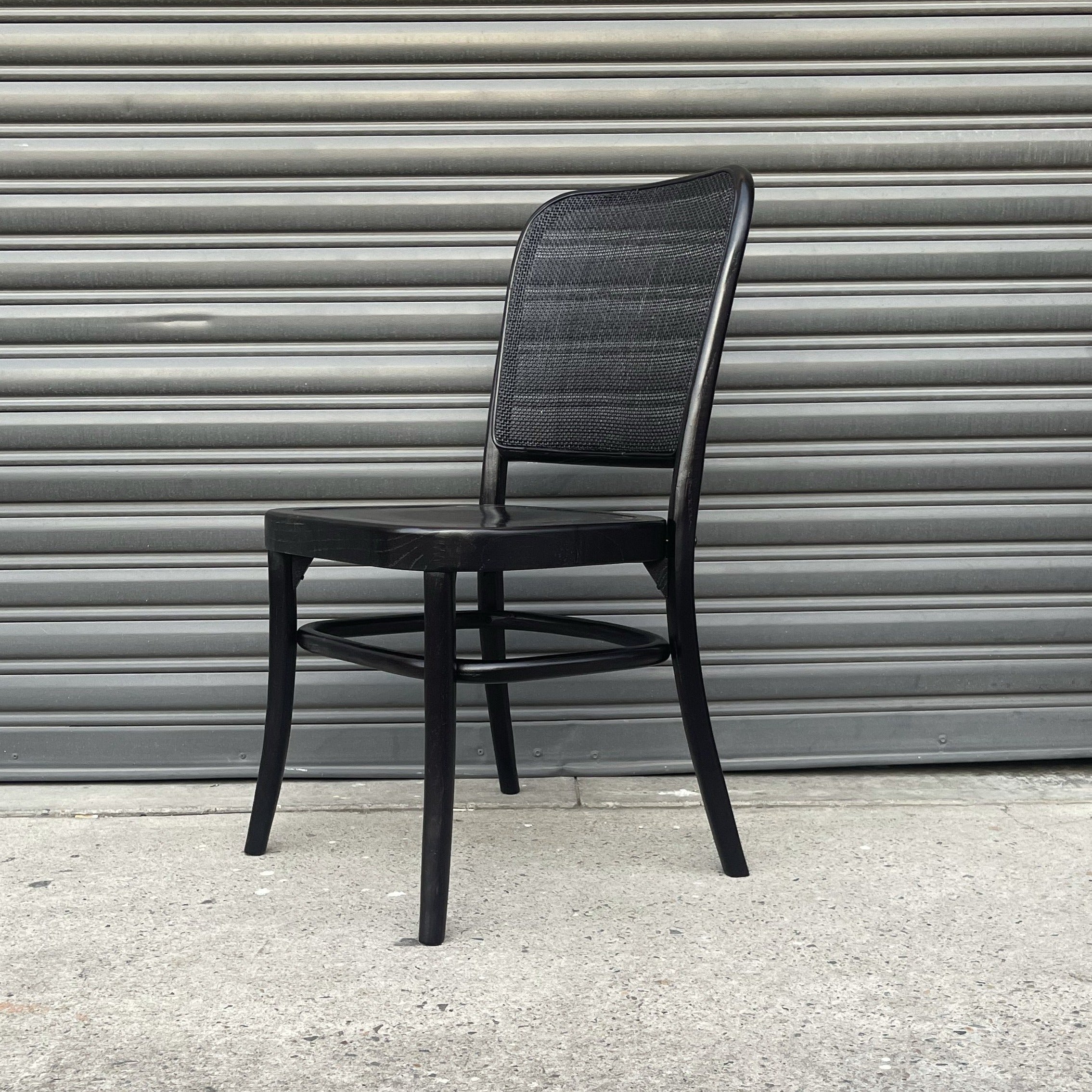 Bentwood Replica Dining Chair | Radio Weave Black Front Left