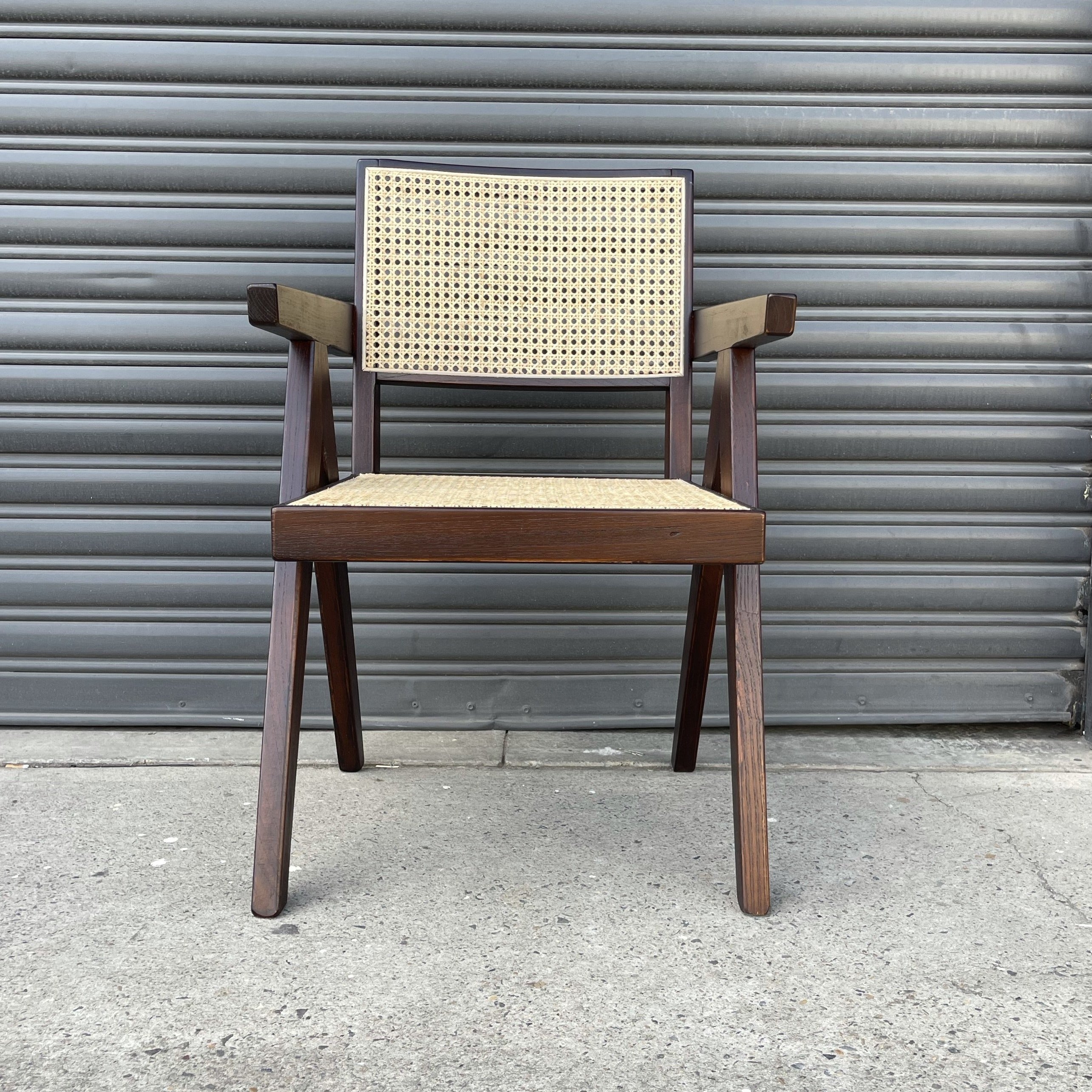 Pierre Jeanneret Replica Armchair | Walnut – Cane & Wood Emporium