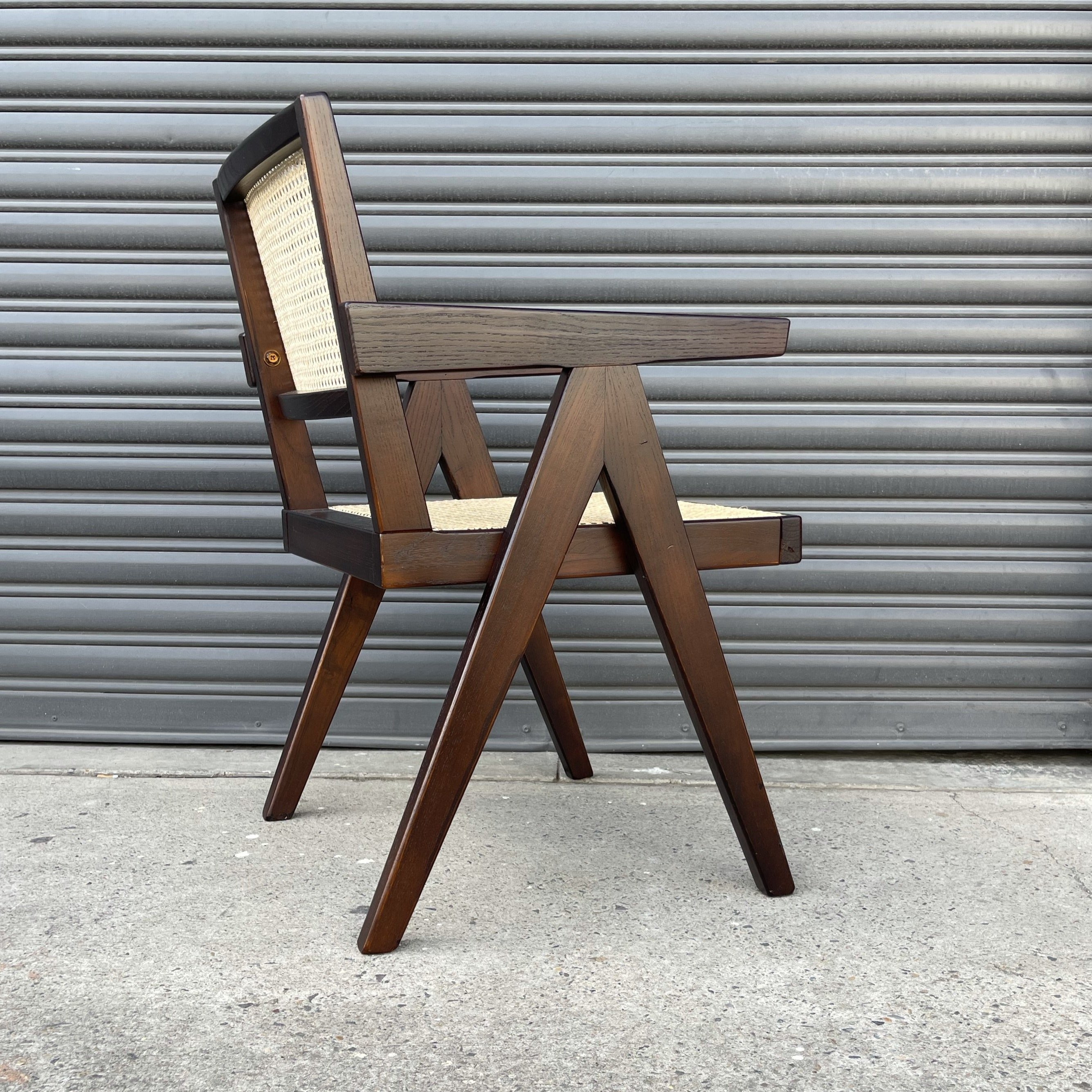 Pierre Jeanneret Replica Armchair | Walnut – Cane & Wood Emporium