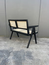 Pierre Jeanneret Replica Cane Armchair Sofa | Black